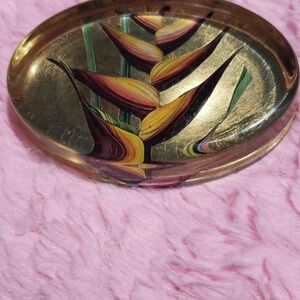 Elegant Botanical Resin Paperweight